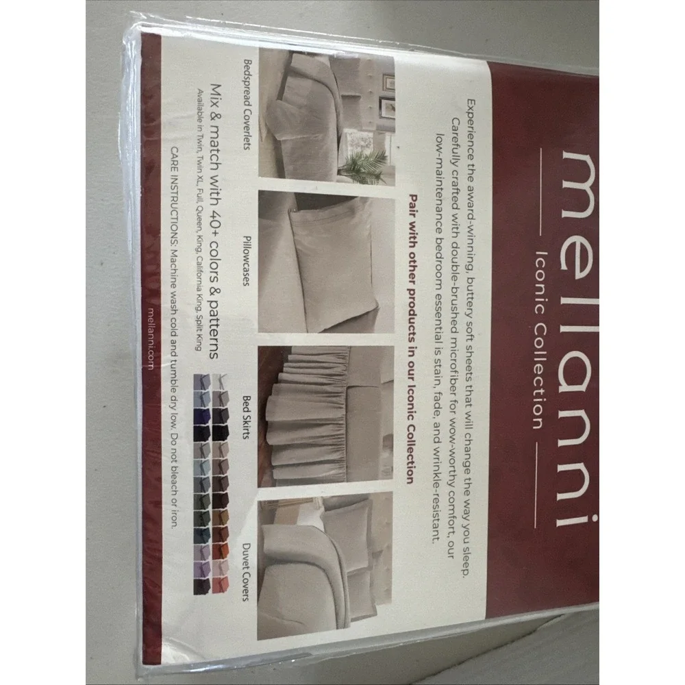 Mellanni White Queen Sheet Set 4 Pc - 2 Pillowcases 1+1 Iconic Collection New